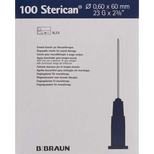 Sterican Nadel 23g 0.60x60mm Blau Luer 100 Stück buy online