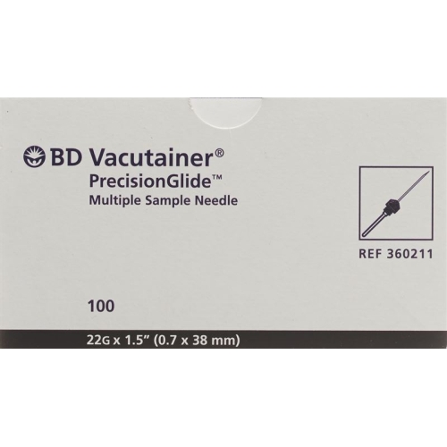 Vacutainer Kanüle 22g 0.7x38mm Schwarz 100 Stück buy online