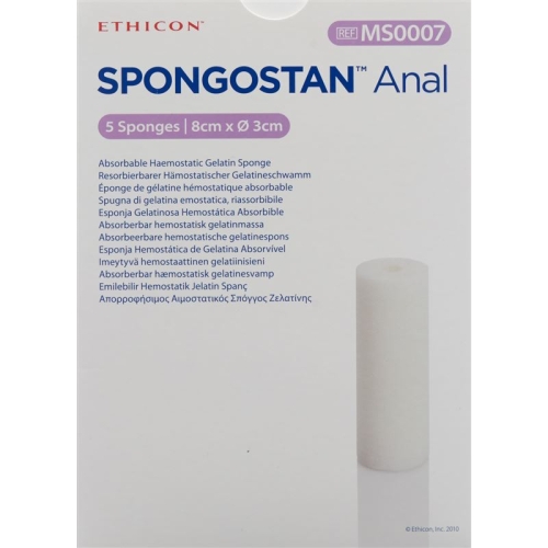 Spongostan Anal Resorbierbarer Hämostatischer Gelatineschwamm 8x3cm 5 Stück buy online