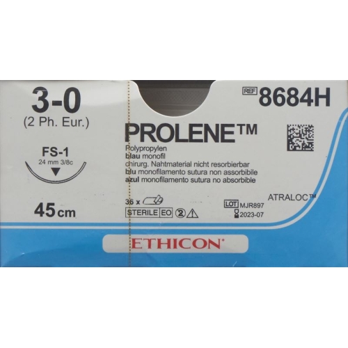 Prolene 45cm Blau 3-0 Fs-1 36 Stück buy online