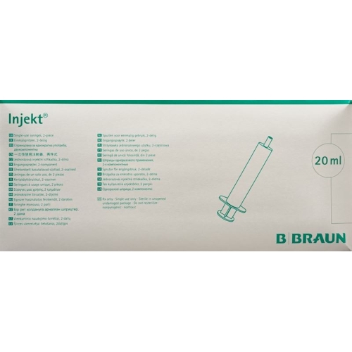 Braun Injektionsspritze 20ml Luer 2-teilig Exzentrisch 100 Stück buy online