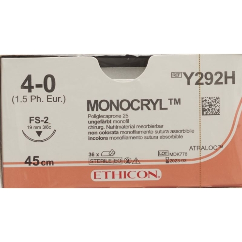 Monocryl 45cm Ungefaerbt 4-0 Fs-2 36 Stück buy online