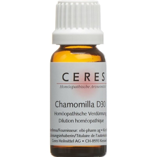 Ceres Chamomilla D 30 Dilution 20ml buy online