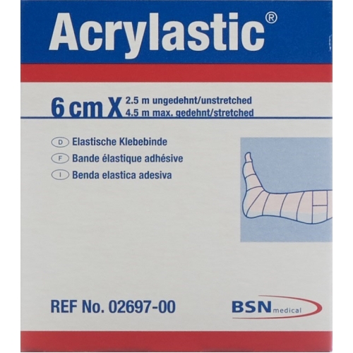 Acrylastic Pflasterbinde 2.5mx6cm Elastisch Neu buy online