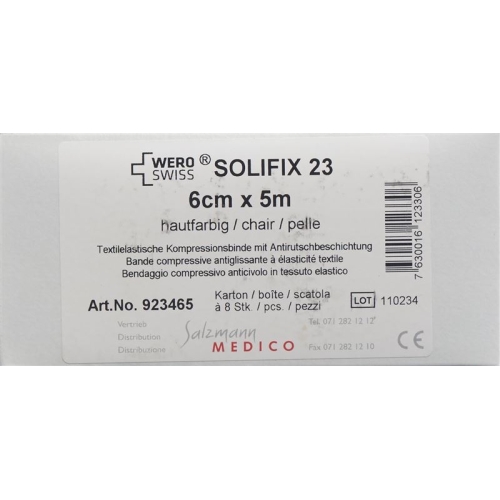 Wero Solifix 23 Kurzzugbinde 5mx6cm Hautfarbig 8 Stück buy online