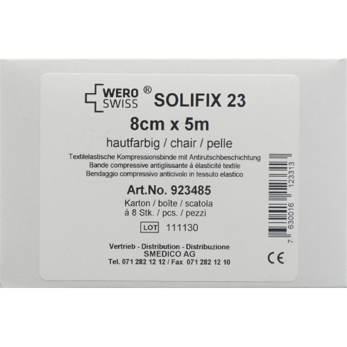 Wero Solifix 23 Kurzzugbinde 5mx8cm Hautfarbig 8 Stück buy online