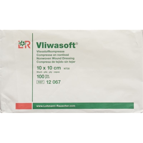 Vliwasoft Nw Kompressen 12 10x10cm 6-fach Beutel 100 Stück buy online