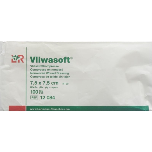 Vliwasoft Nw Kompresse 12 7.5x7.5cm 6-fach Beutel 100 Stück buy online