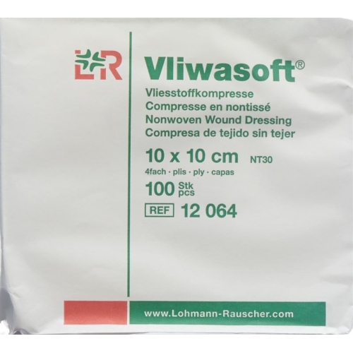 Vliwasoft Nw Kompresse 8 10x10cm 4-fach Beutel 100 Stück buy online