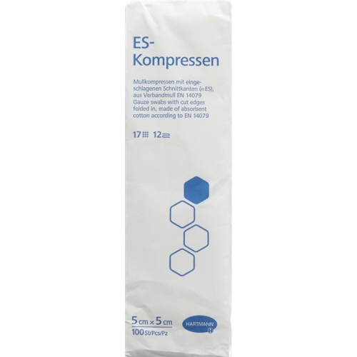 Hartmann Es Kompressen 12-fach 5x5cm Beutel 100 Stück buy online