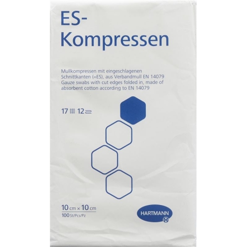 Hartmann Es Kompressen 12-fach 10x10cm Beutel 100 Stück buy online