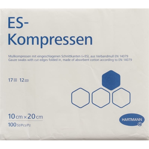 Hartmann Es Kompressen 12-fach 10x20cm Beutel 100 Stück buy online