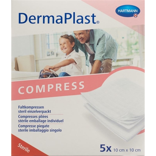 Dermaplast Folding Compresses Typ17 10x10cm 8-fold 5x 2 Pieces buy online