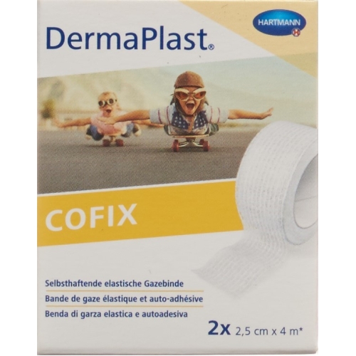 Dermaplast Cofix Gauze Bandage 2.5cmx4m White 2 Pieces buy online