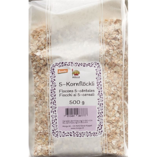 Holle 5 Kornflocken Knospe 500g buy online