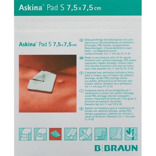 Askina Pad S Schlitzkompresse 7.5cmx7.5cm 30 Stück buy online