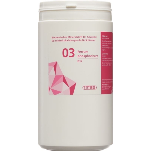 Phytomed Schüssler Nr. 3 Ferr Pho Tabletten D 12 1kg buy online