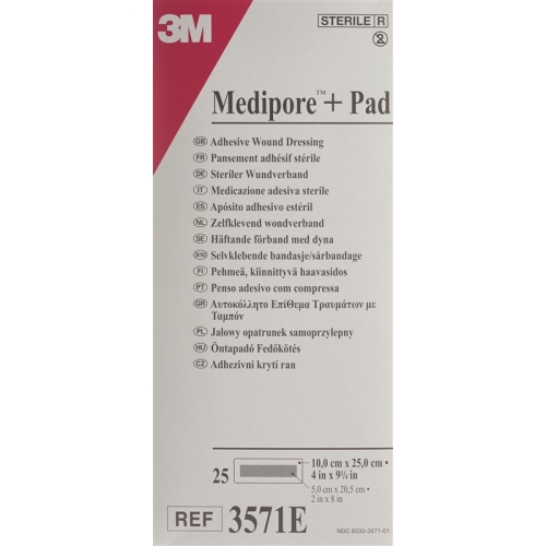 3M Medipore + Pad 10x25cm / Wundkissen 5x20.5cm 25 Stück buy online