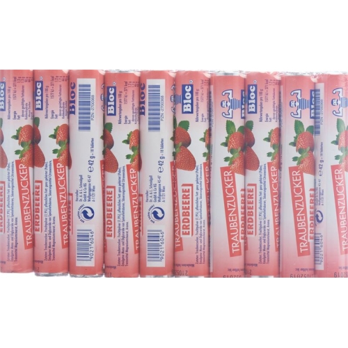 Bloc Traubenzucker Erdbeer 10 Rolle 42g buy online