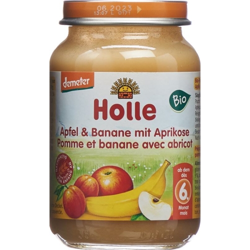 Holle Apple, Banana, Apricot after the 6th month Organic 190g buy online