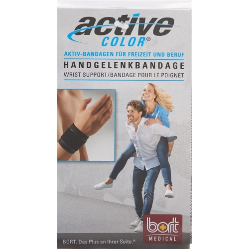 Bort Aktive Color Handgelenkbandage Grösse M -19cm Schwarz buy online