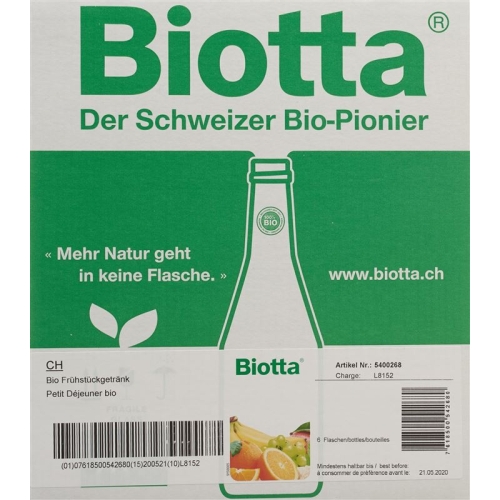 Biotta Bio Frühstück 6 Flaschen 5dl buy online