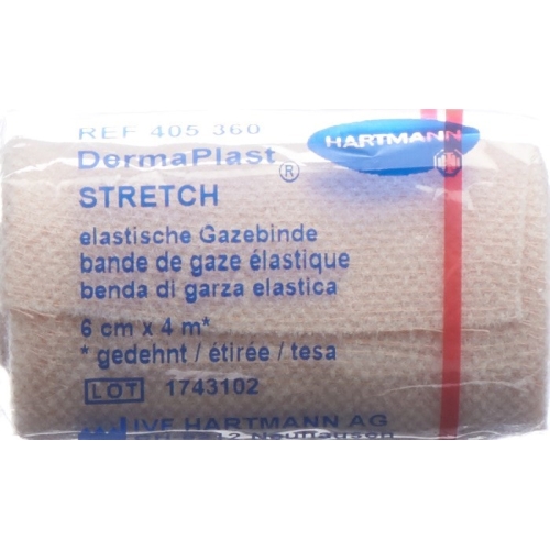 Dermaplast Stretch Gazebinde Hautfarbig 6cmx4m buy online