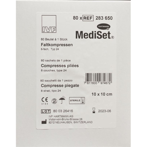 MediSet Faltkompressen Typ 24 8-fach 10x10cm 80 Stück buy online