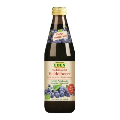 Eden Heidelbeer Muttersaft ohne Zucker Pur Bio 330ml buy online