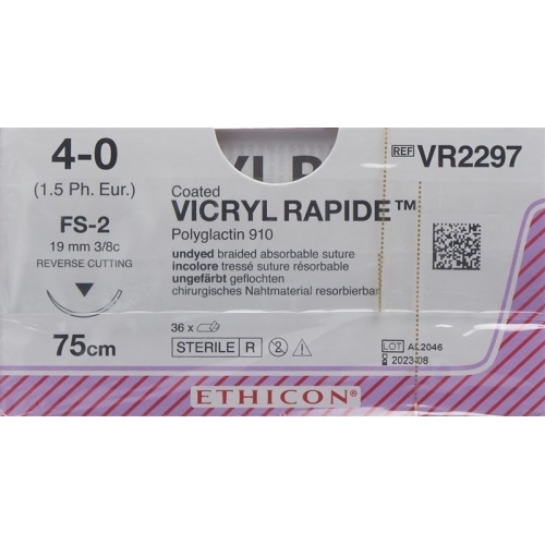 Vicryl Rapid 75cm Ungefaerbt 4-0 Fs-2 36 Stück buy online