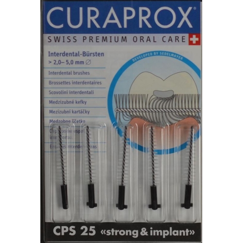 Curaprox CPS 25 Implant Brushes Black 5 pieces buy online