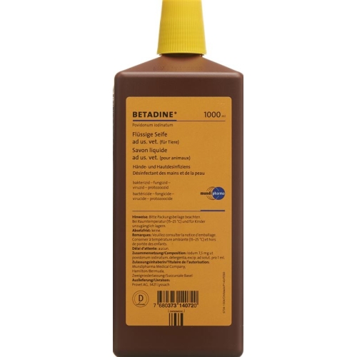 Betadine Seife Liquid Ad Us Vet. 1000ml buy online