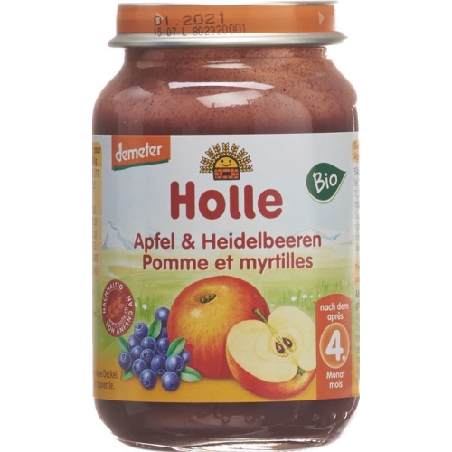 Holle Apple & Blueberries from the 4 month Organic 190g buy online