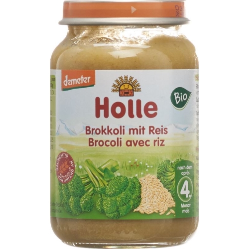 Holle Broccoli with wholegrain Rice from the 4th month Bio 190g buy online