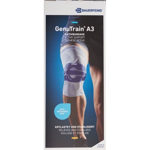 GenuTrain A3 Aktivbandage Knie Grösse 1 Links Titan buy online