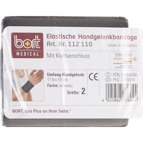 Bort Handgelenkbandage Velcro 8cm -22cm Grösse 3 Schwarz buy online