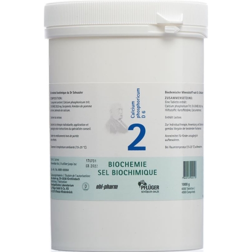 Pflueger Schüssler Nr. 2 Calc Phos Tabletten D 6 1000g buy online