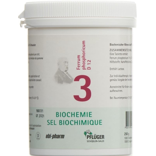 Pflueger Schüssler Nr. 3 Ferr Phos Tabletten D 12 250g buy online