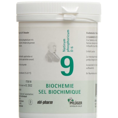 Pflueger Schüssler Nr. 9 Natr Phos Tabletten D 6 250g buy online