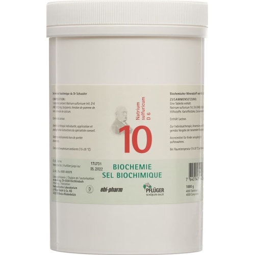 Pflueger Schüssler Nr. 10 Natr Sulf Tabletten D 6 1000g buy online