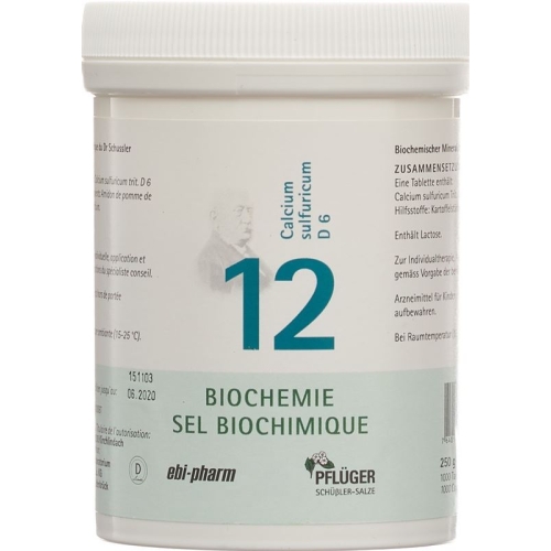 Pflueger Schüssler Nr. 12 Calc Sulf Tabletten D 6 250g buy online