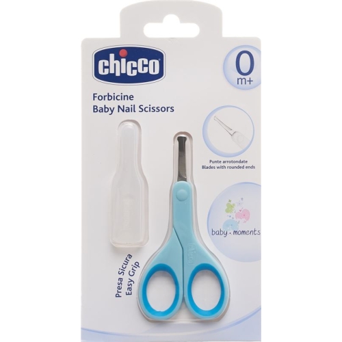 Chicco baby scissors with protective cap light blue buy online