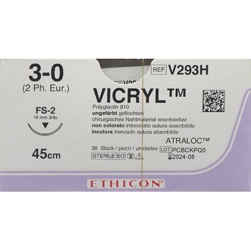 Vicryl 45cm Ungefaerbt 3-0 Fs-2 36 Stück buy online