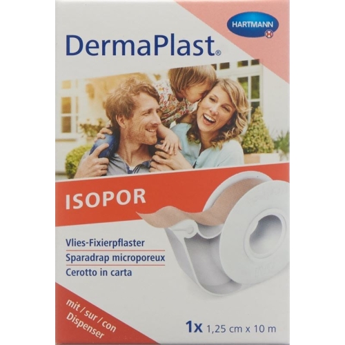 Dermaplast Isopor Fixierpflaster 10mx1.25cm Hautfarbig mit Dispenser buy online