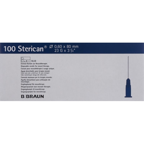 Sterican Nadel 23g 0.60x80mm Blau Luer 100 Stück buy online