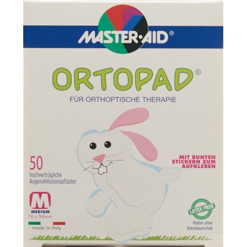 Ortopad Occlusionspflast Medium Weiss 2-4j 50 Stück buy online