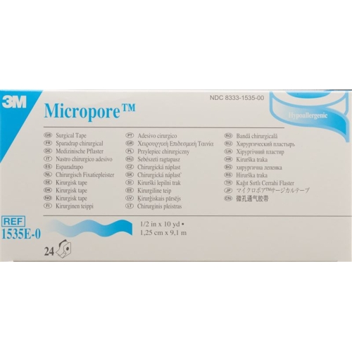 3M Micropore Rollenpfl Disp 12mmx9.14m We N 24 Stück buy online