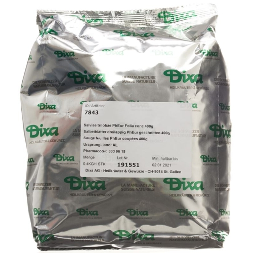 Dixa Salviae Trilobae Folia Conc Pheur 400g buy online