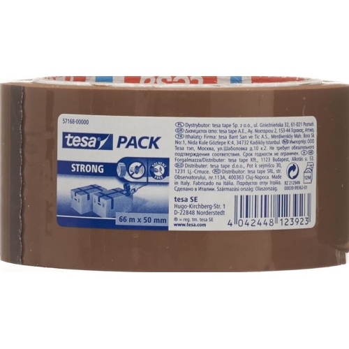 Tesa Pp packaging tape 66m:50mm Brown Strong buy online