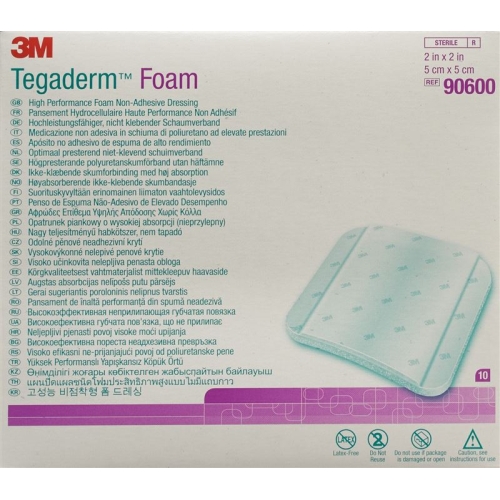 3M Tegaderm Foam Schaumkompresse 5.1x5.1cm Nicht Klebend 10 Stück buy online